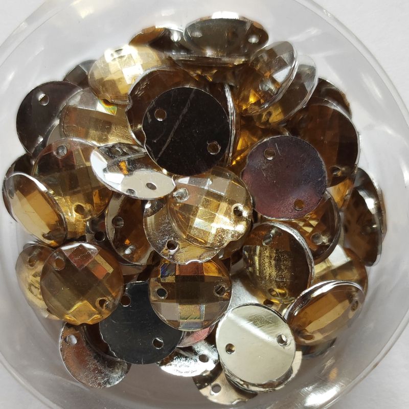 200 strass 1cm beige clair