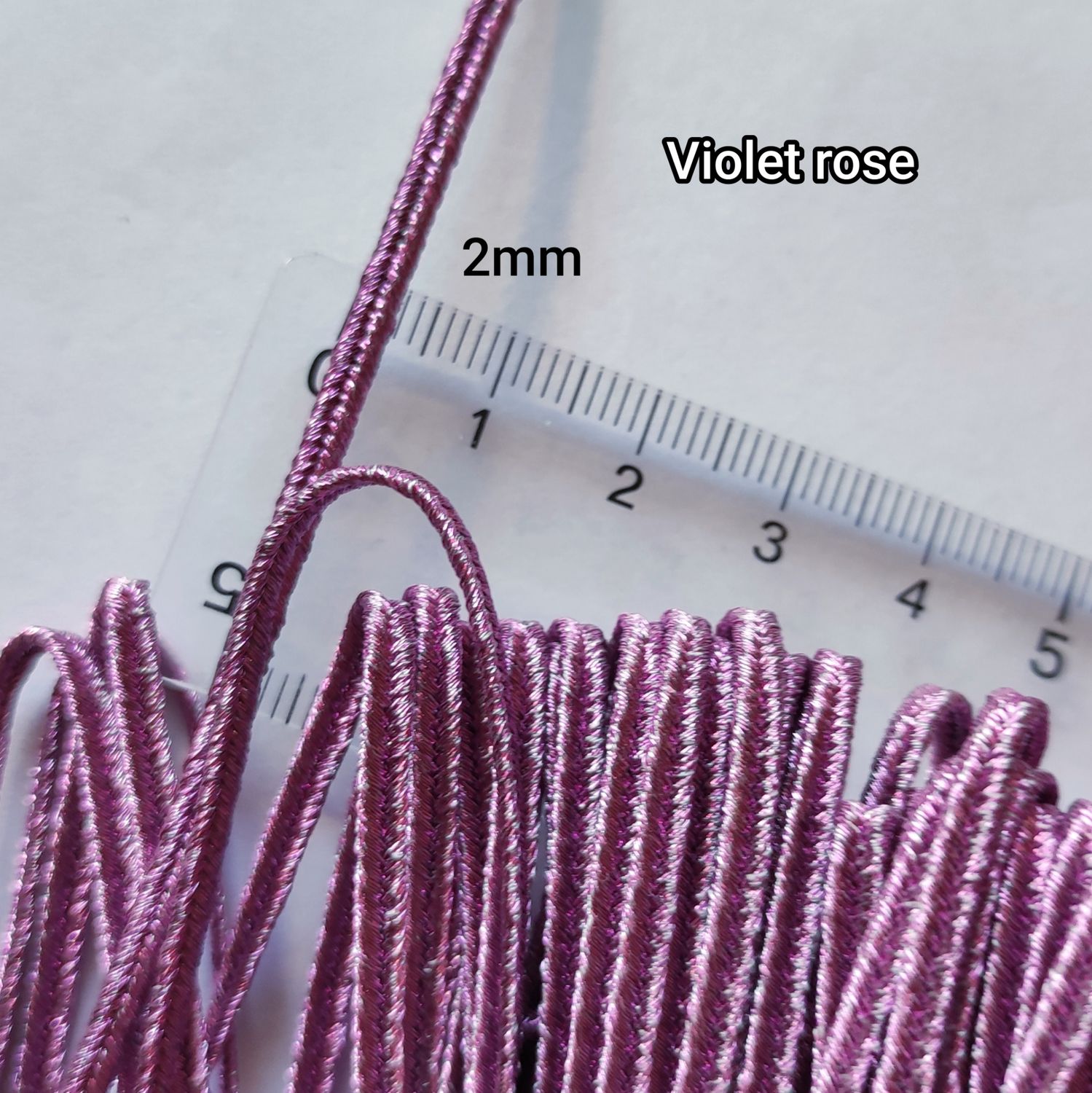 Soutache violet rose 2mm