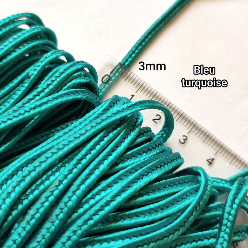 Soutache bleu turquoise 3mm