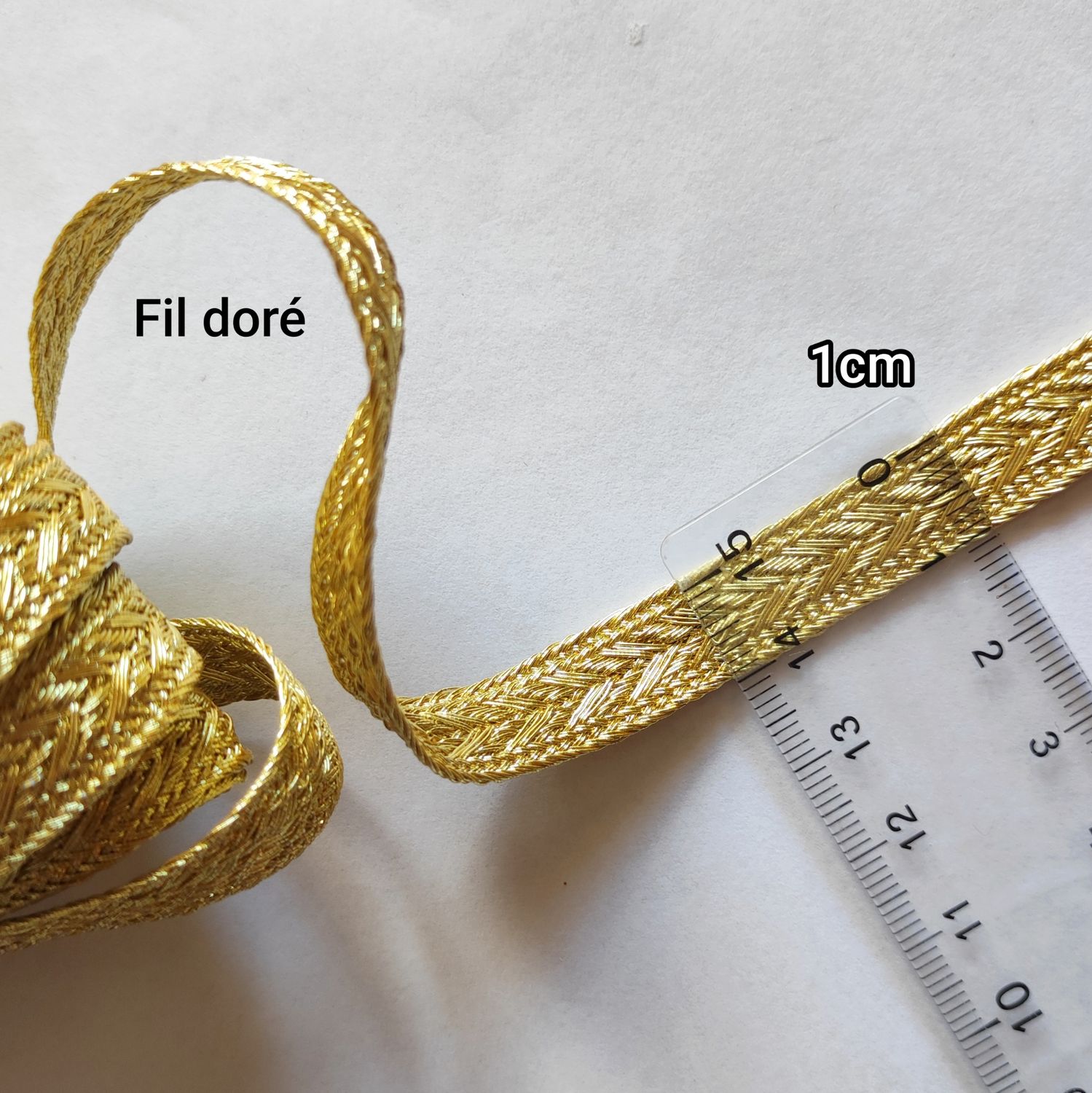 Galon sfifa fil doré 1 cm