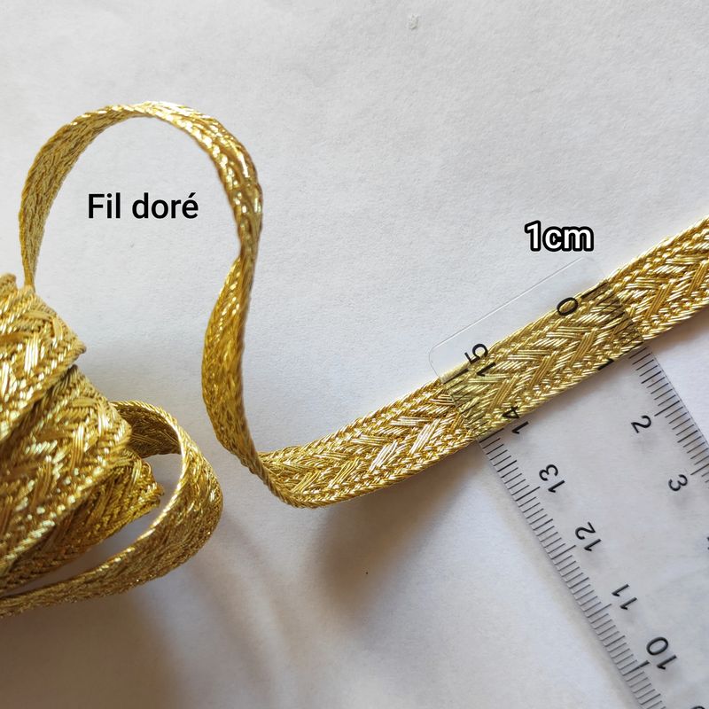 Galon sfifa fil doré 1 cm