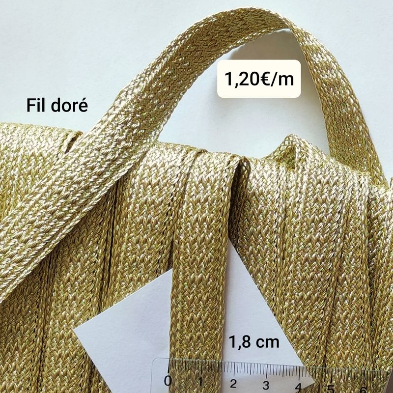 Galon sfifa fil doré 1,8 cm
