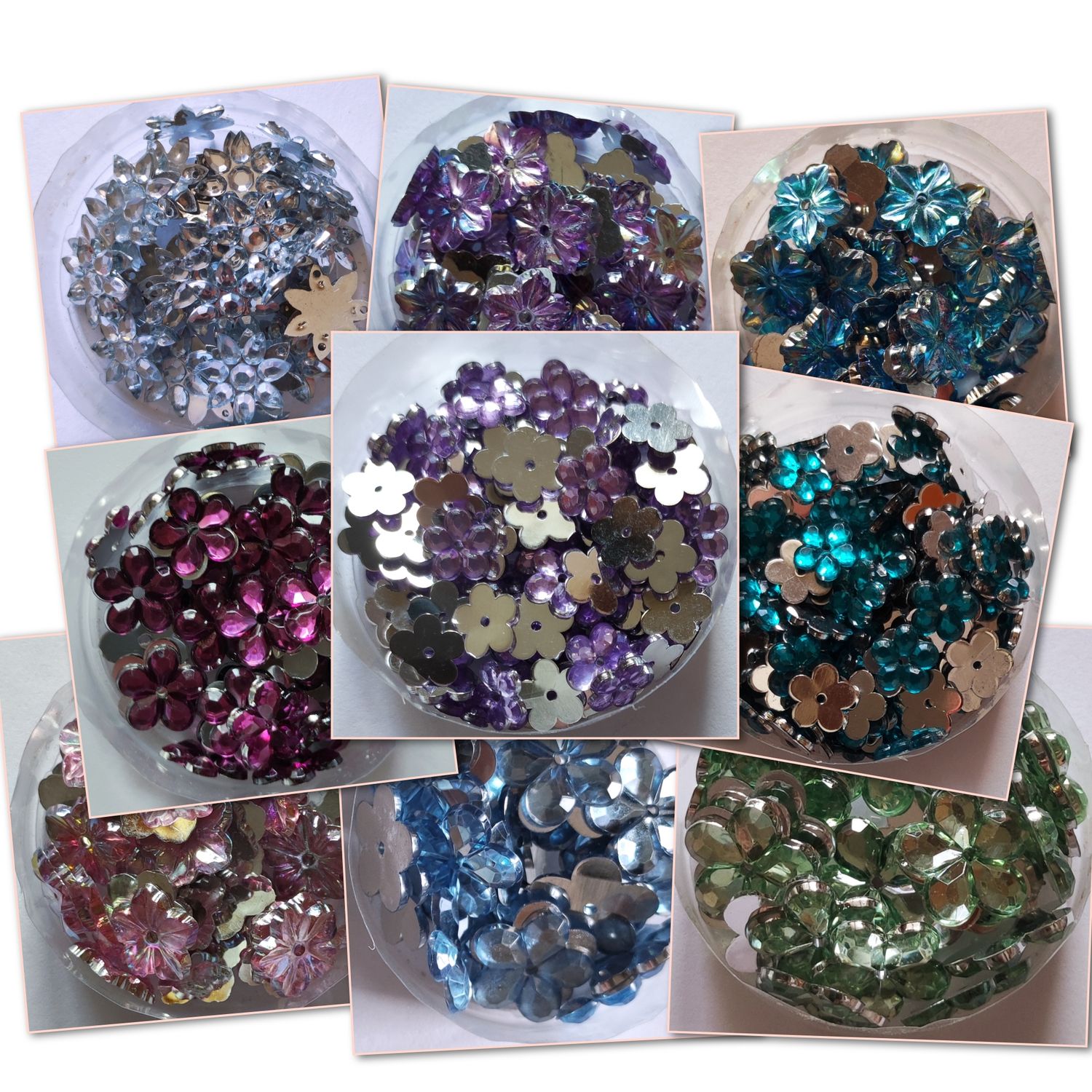 460 strass fleurs