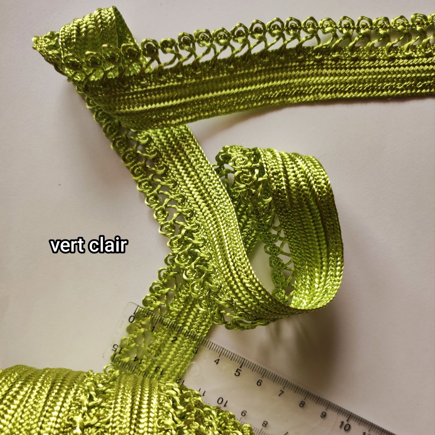 Galon sfifa large 3cm vert clair