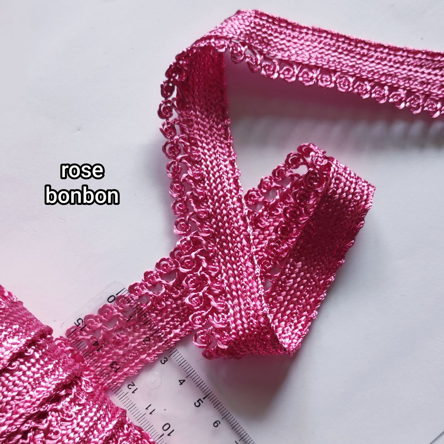 Galon sfifa large 3cm rose bonbon