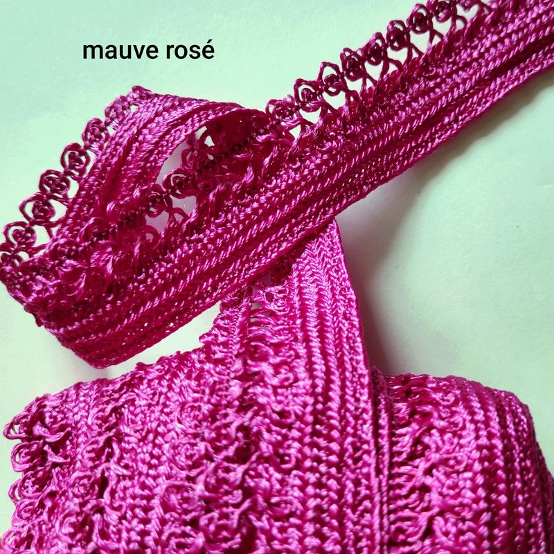 Galon sfifa large 3cm mauve rosé