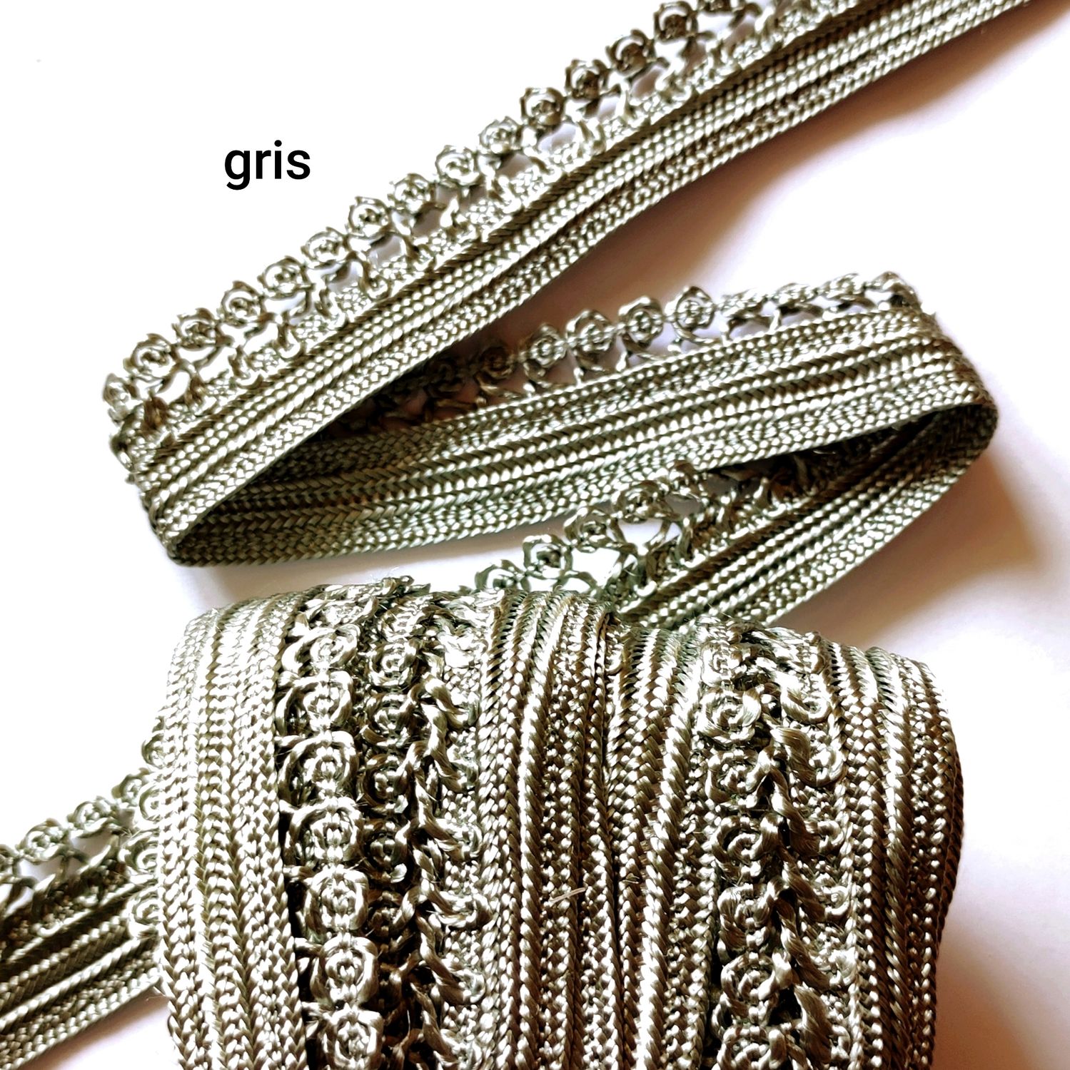 Galon sfifa large 3cm gris