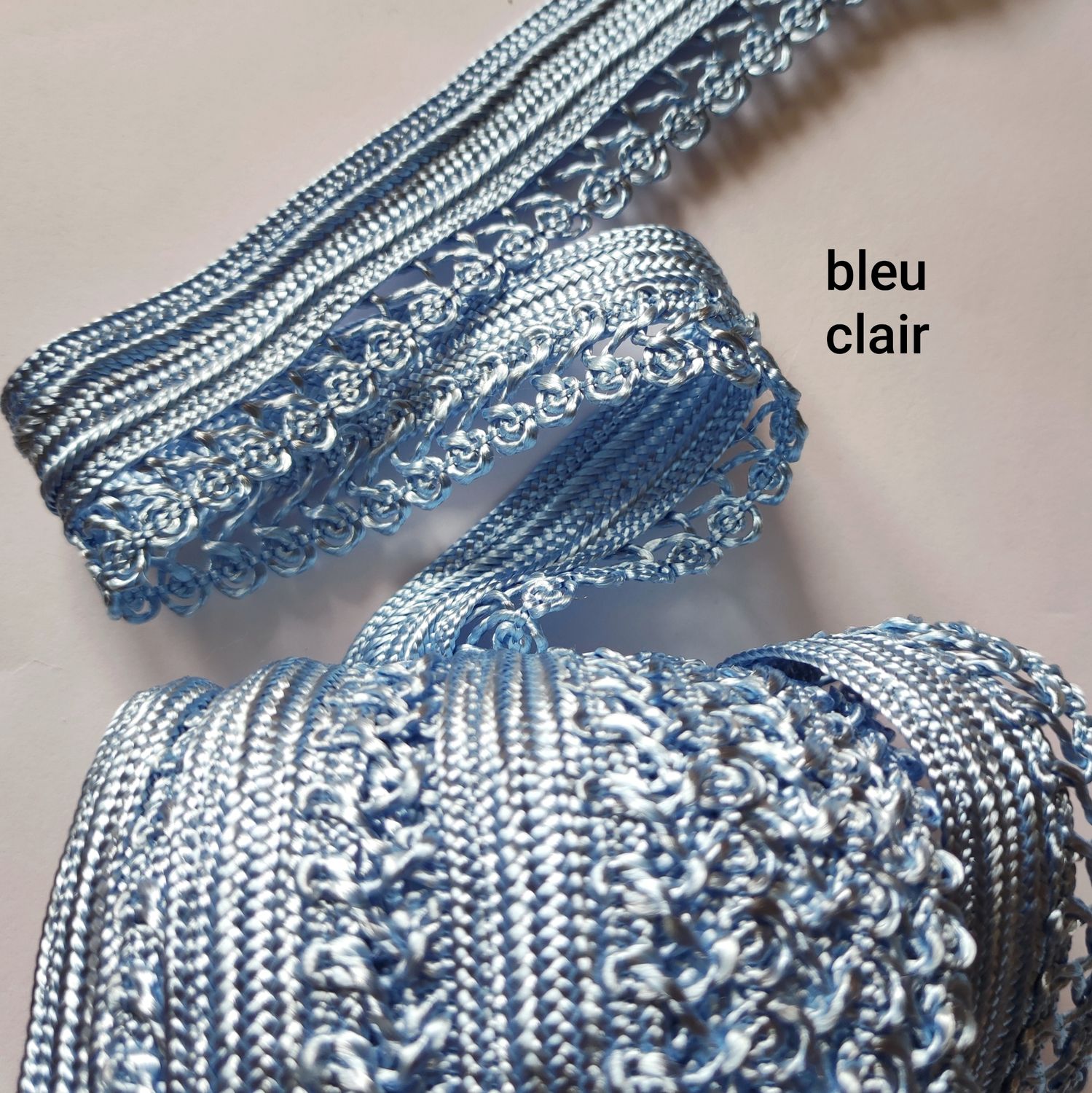 Galon sfifa large 3cm bleu clair