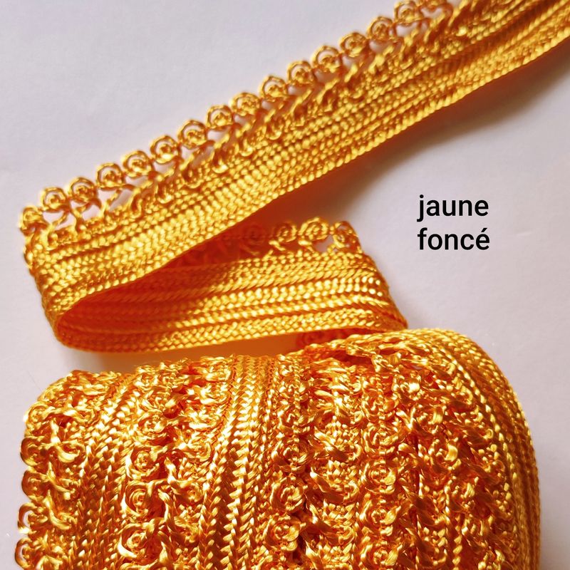 Galon sfifa large 3cm jaune foncé