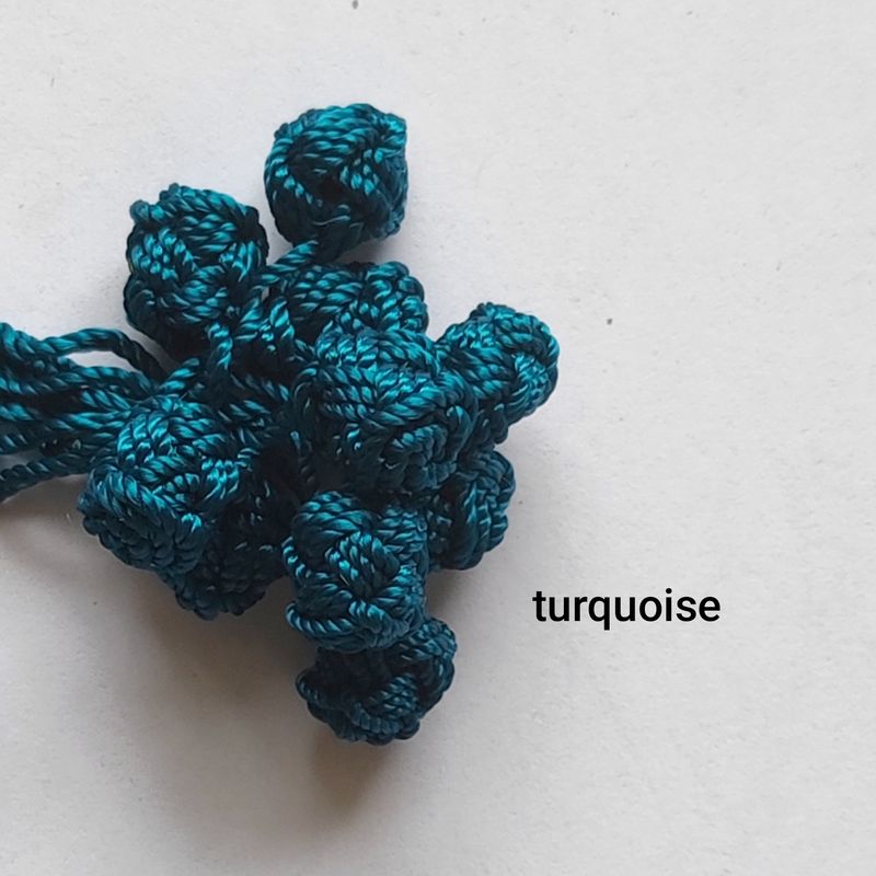 10 boutons caftan turquoise 