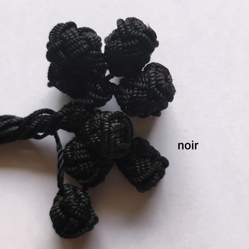 10 boutons caftan noir