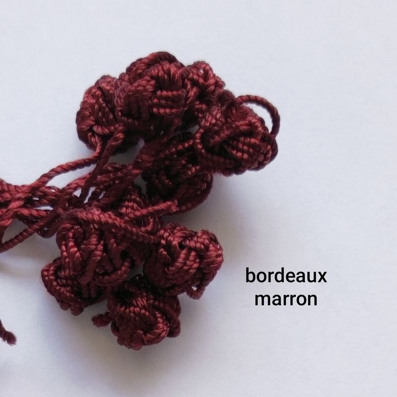 10 boutons caftan bordeaux marron 