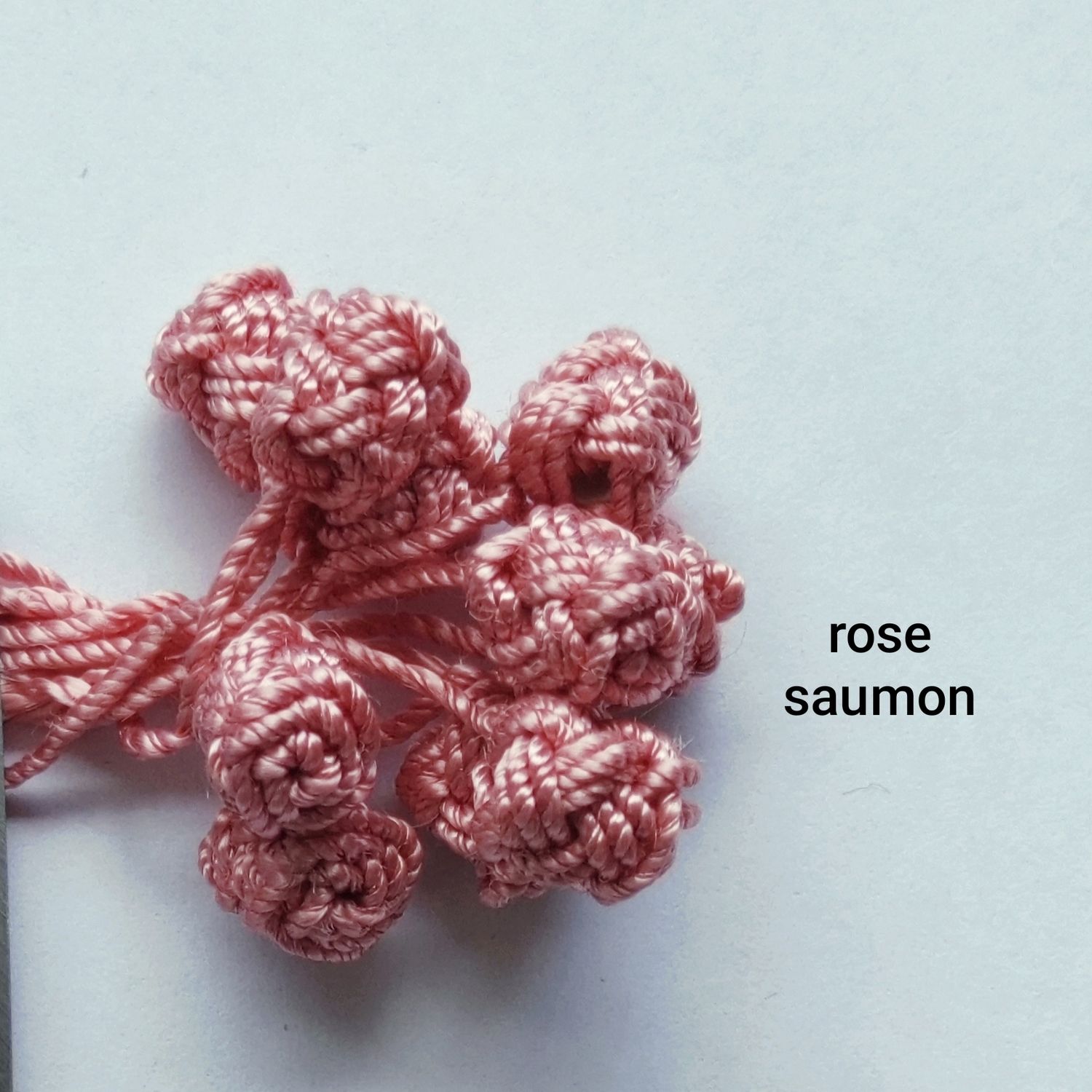 10 boutons caftan rose saumon 