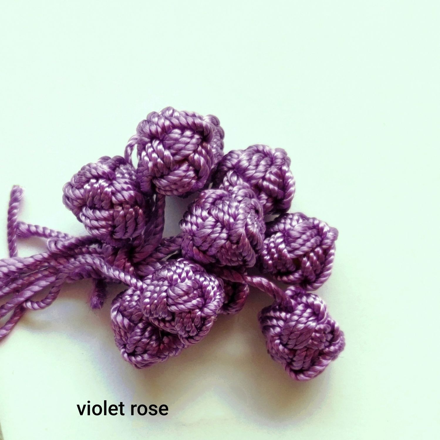 10 boutons caftan violet rose 