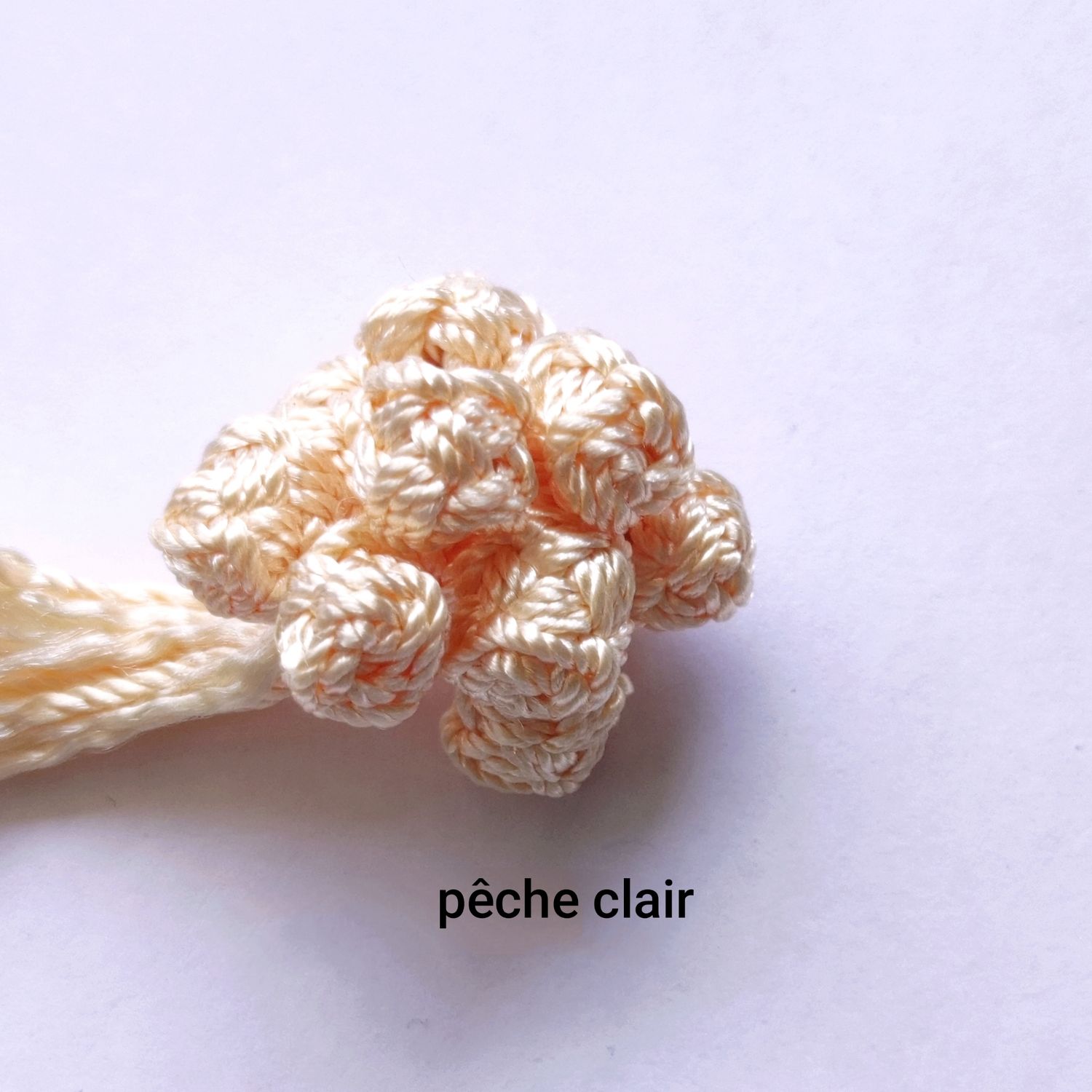 10 boutons caftan pêche clair