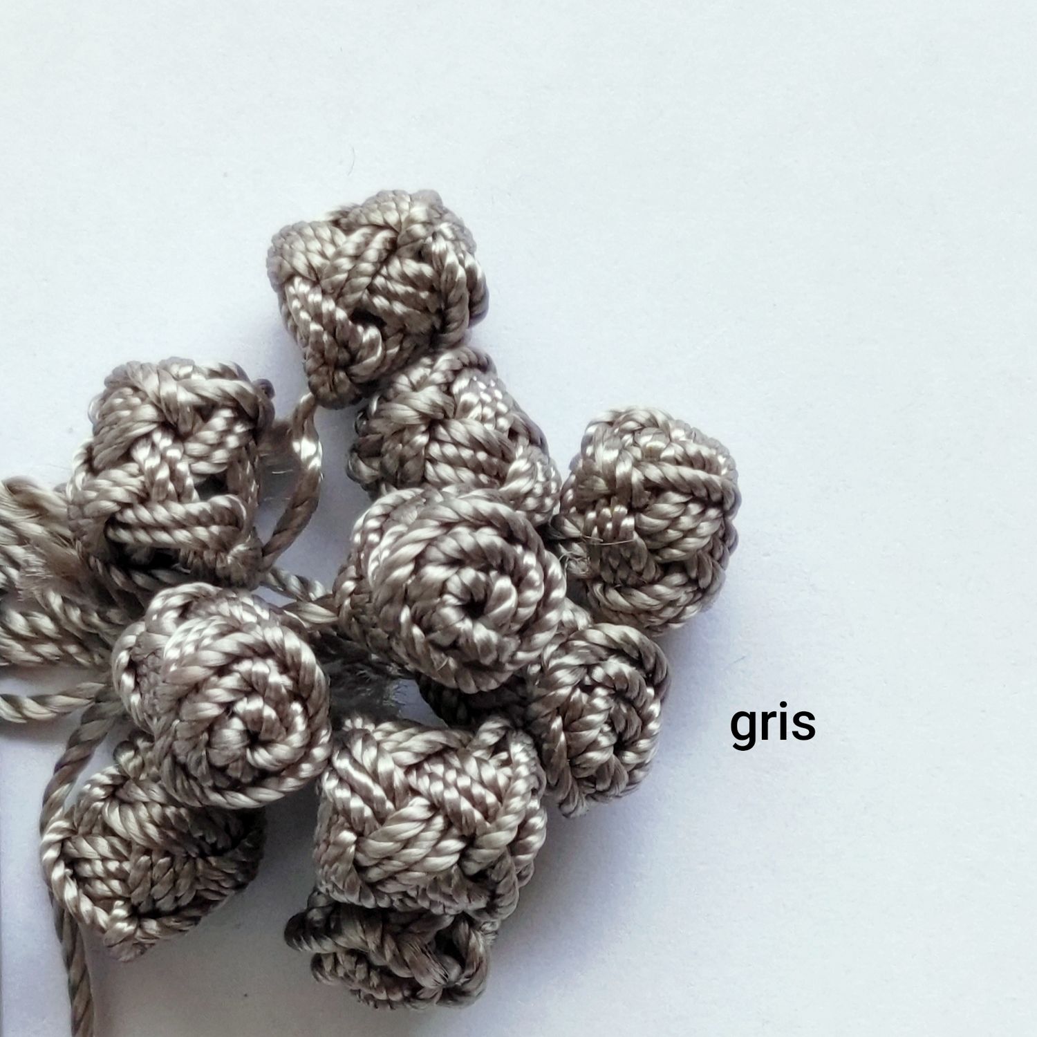 10 boutons caftan gris 