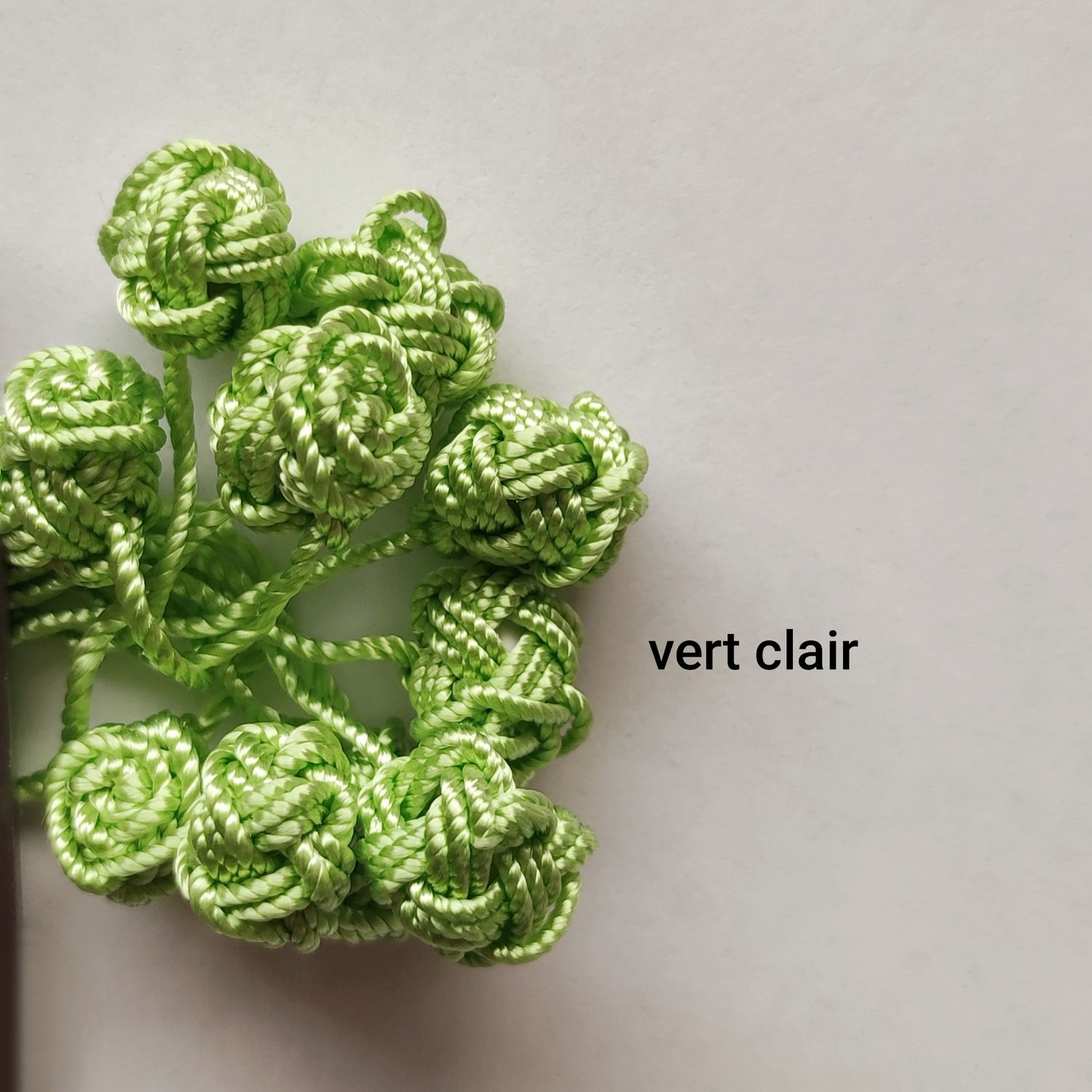 10 boutons caftan vert clair