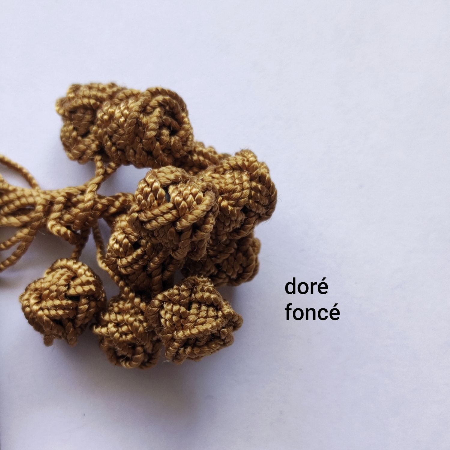 10 boutons caftan doré foncé 