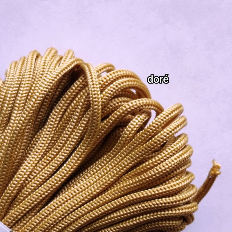 8 mètres cordelette 4mm doré 