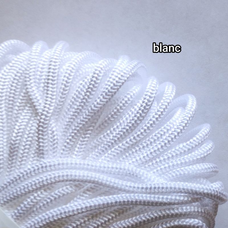 10 mètres cordelette 4mm blanc