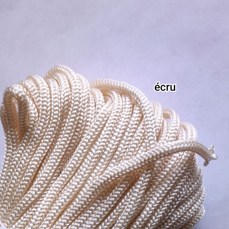 10 mètres cordelette 4mm écru 