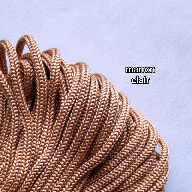 10 mètres cordelette 4mm marron clair 