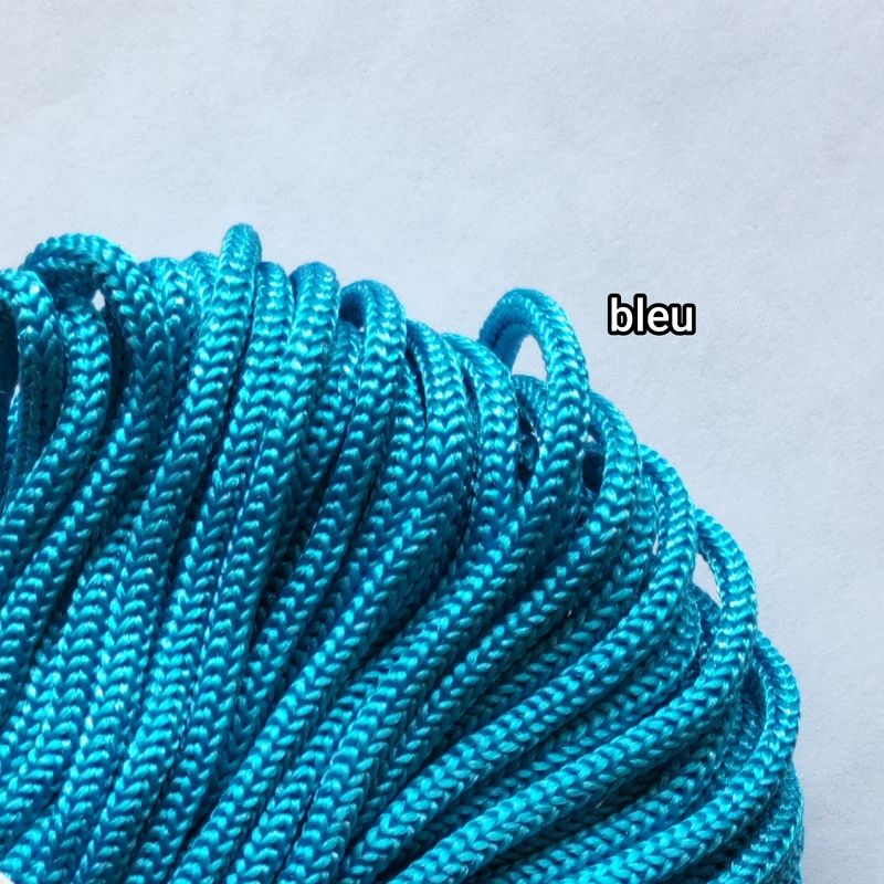 10 mètres cordelette 4mm bleu