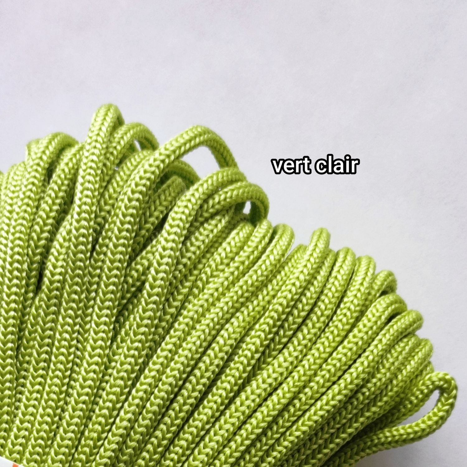 10 mètres cordelette 4mm vert clair 