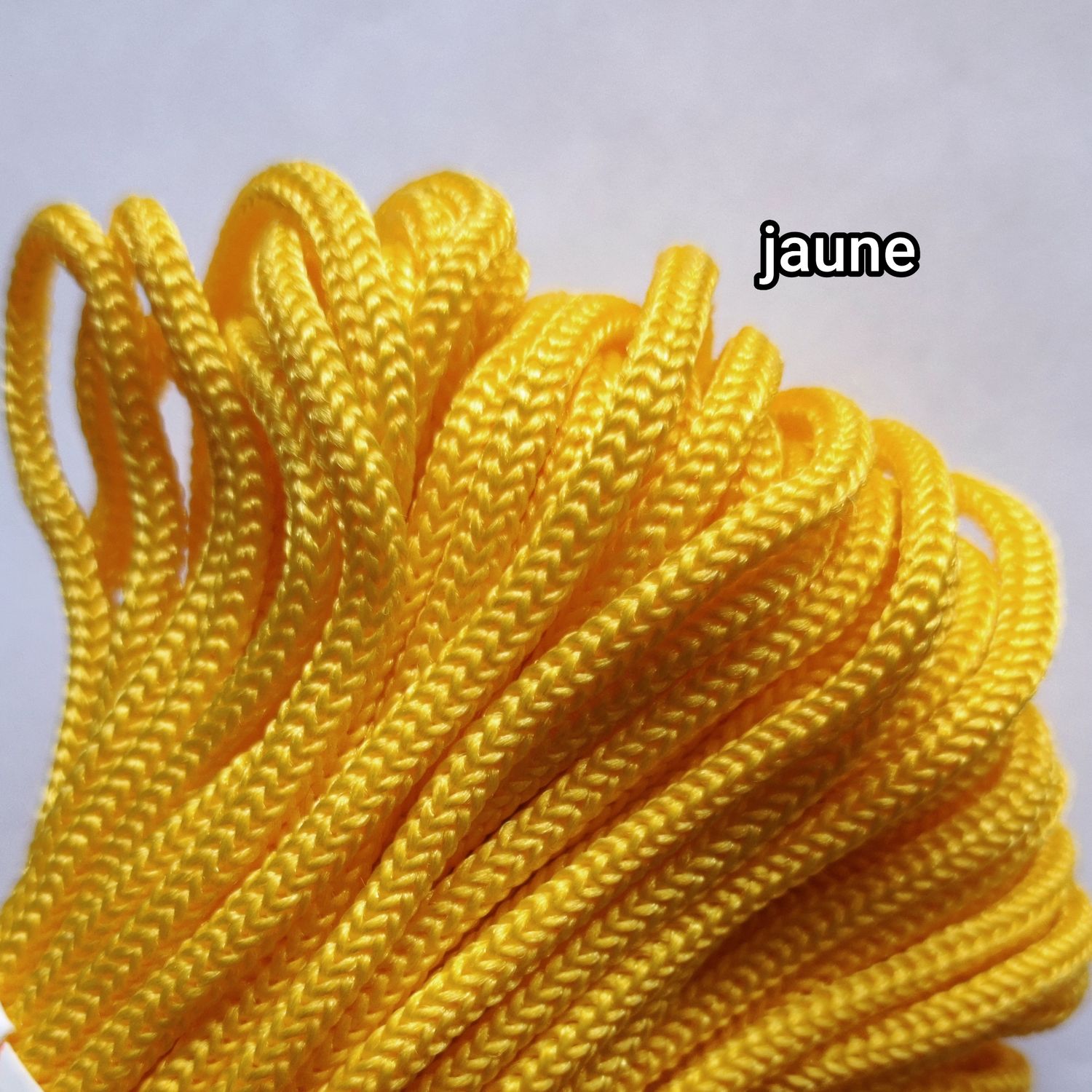10 mètres cordelette 4mm jaune