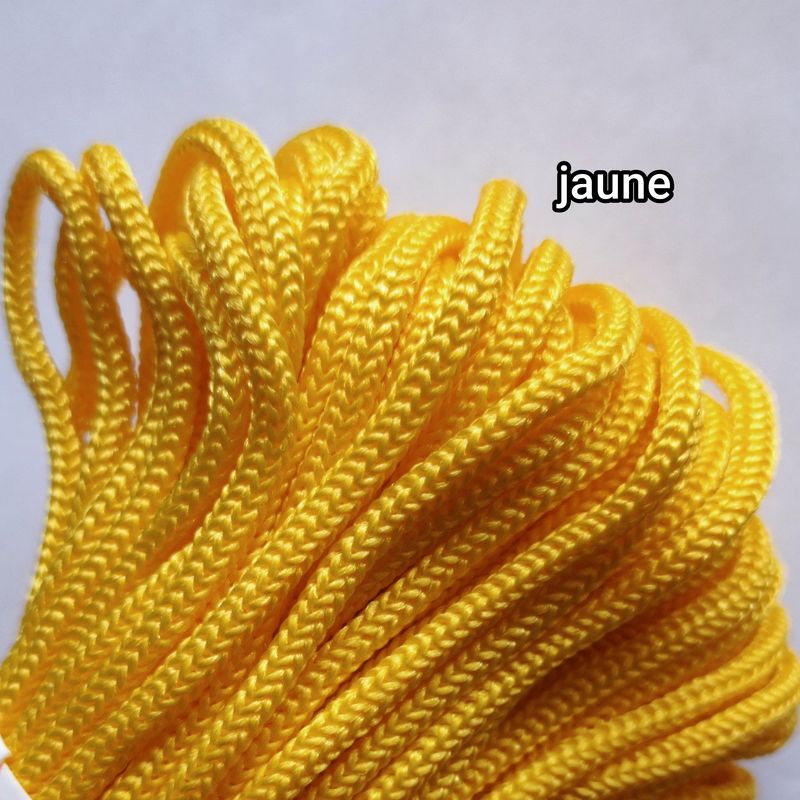 10 mètres cordelette 4mm jaune