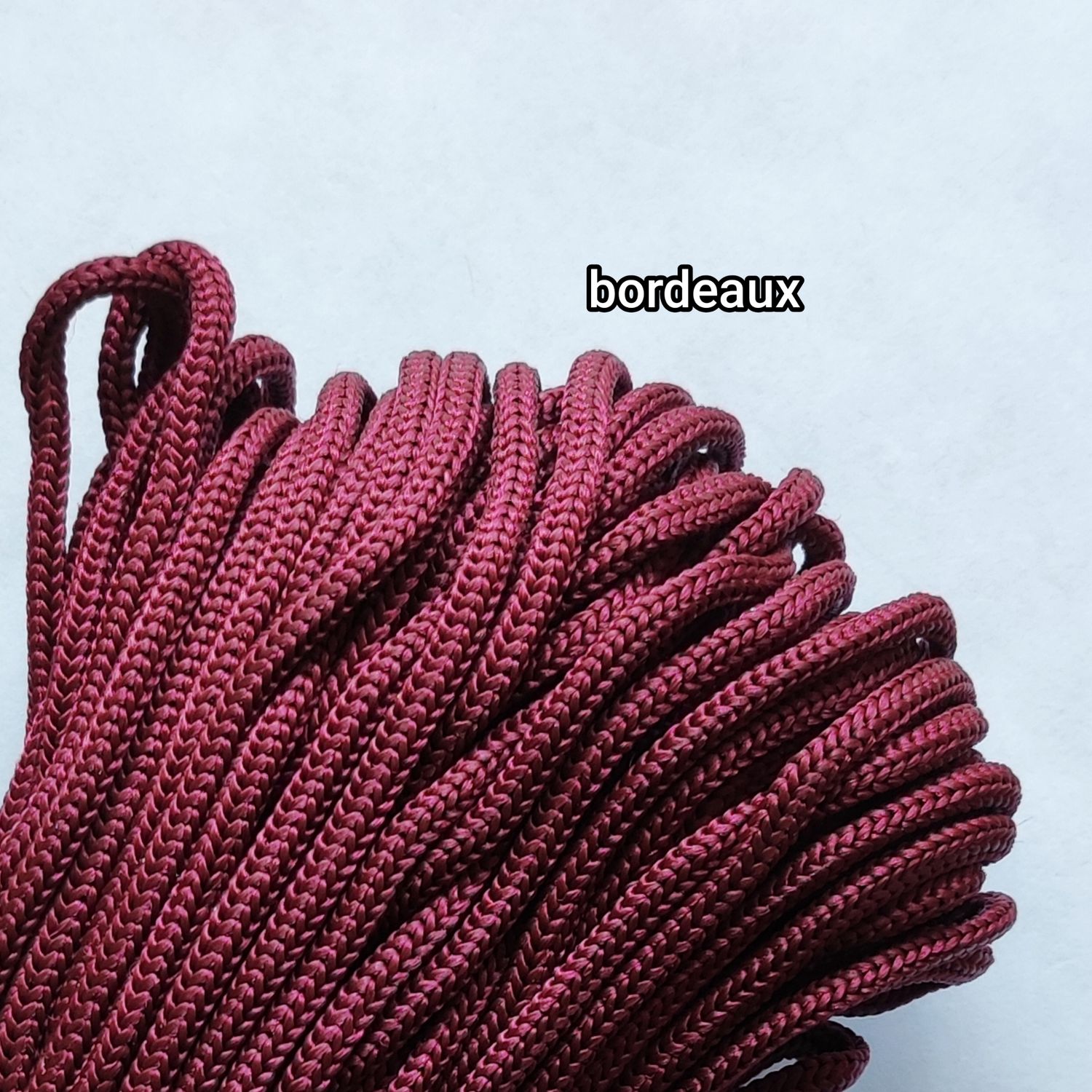 Cordelette 4mm bordeaux