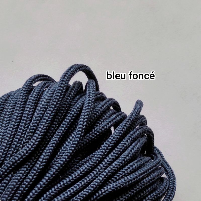 Cordelette 4mm bleu foncé