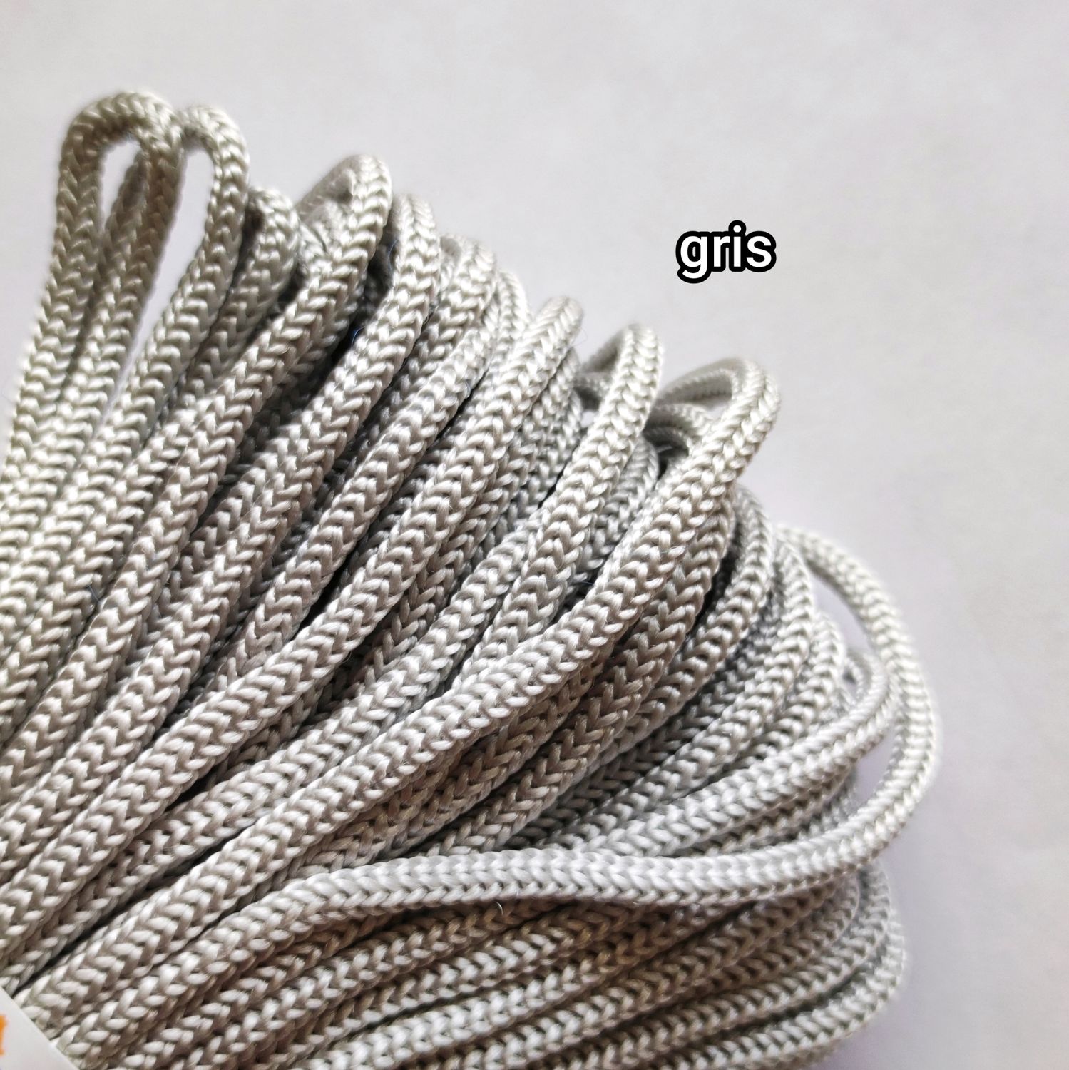 Cordelette 4mm gris
