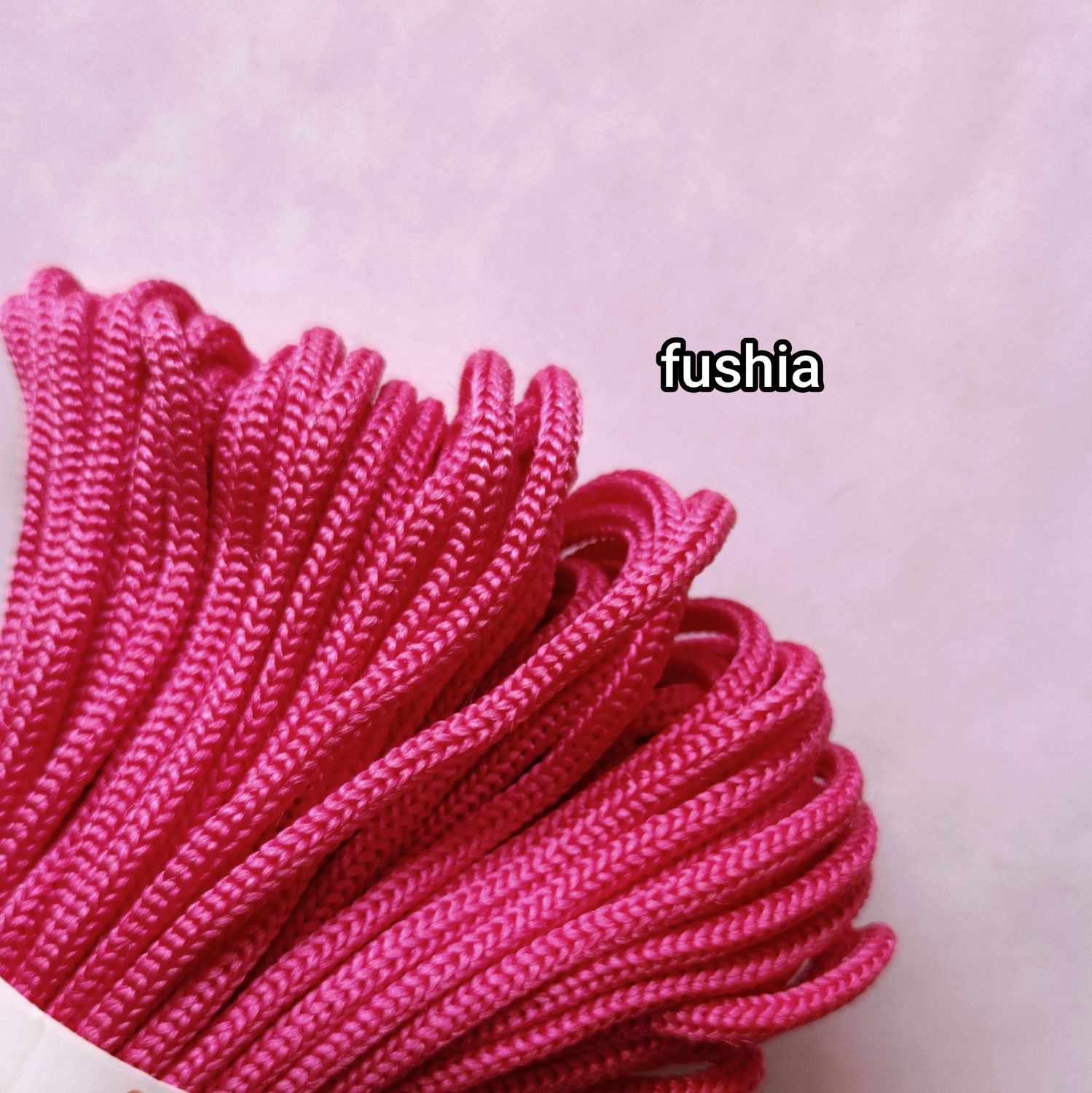10 mètres cordelette 4mm fushia 