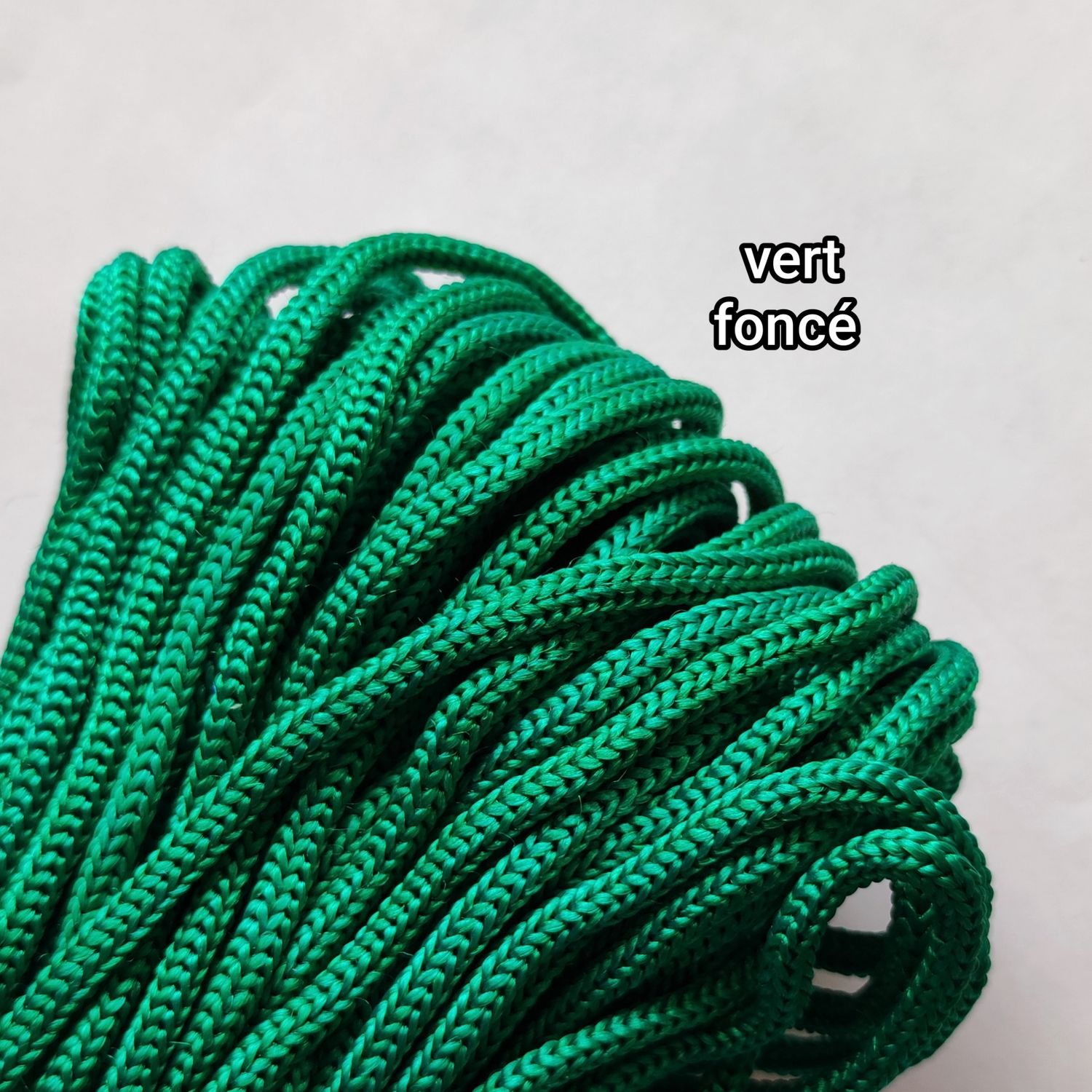 Cordelette 4mm vert foncé