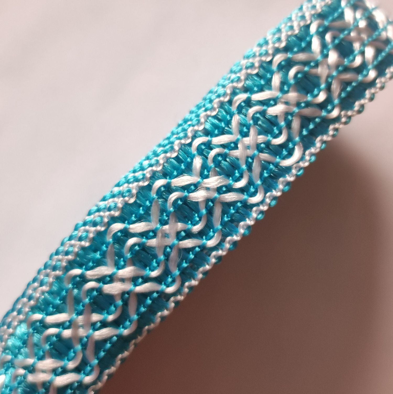 Galon sfifa 1, 8cm bleu clair/blanc 