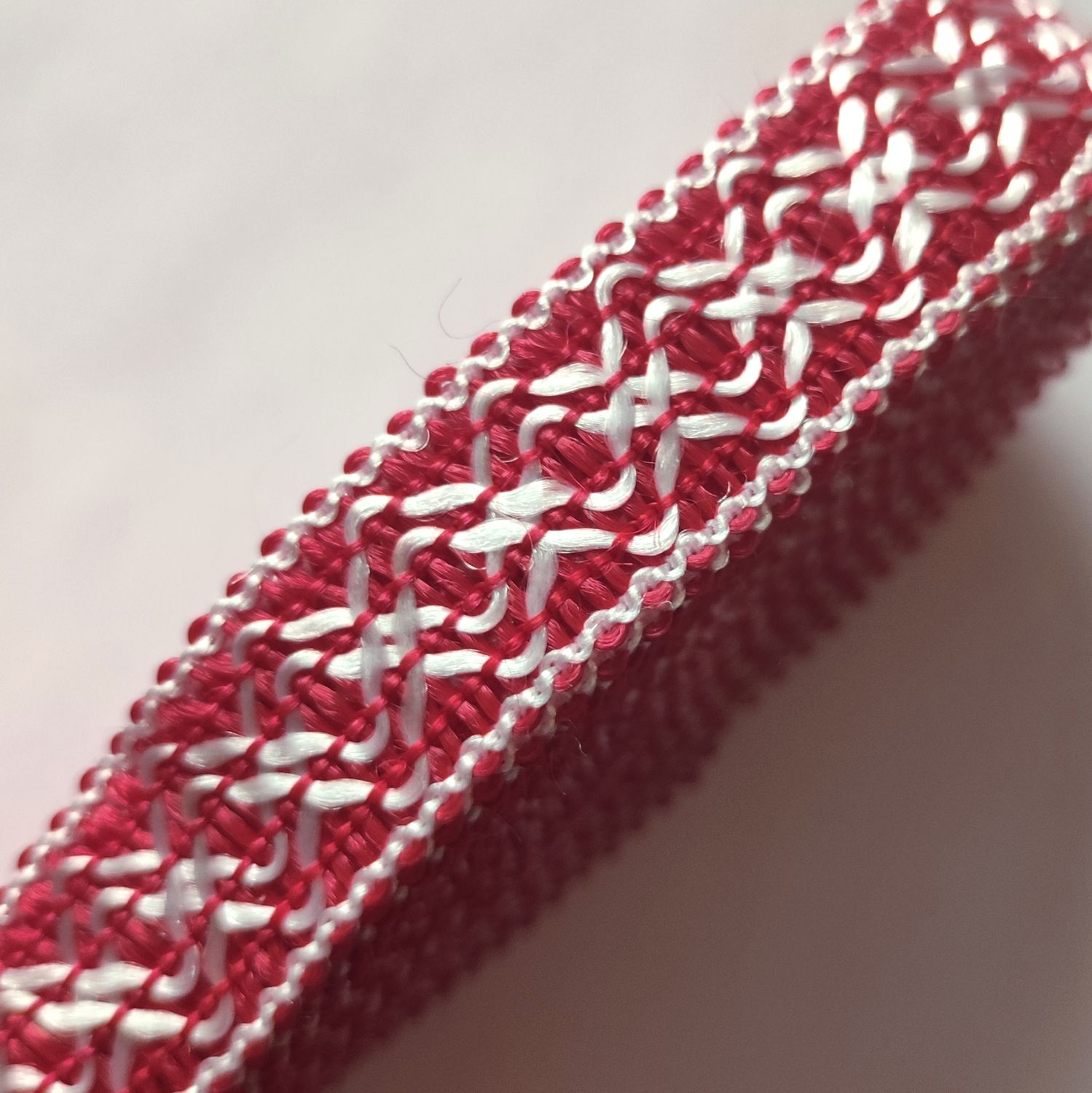 Galon sfifa 1,8cm rouge/blanc 