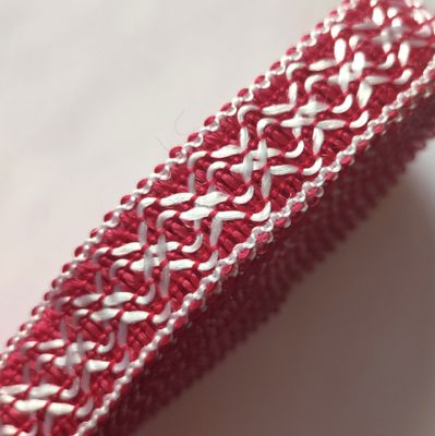 Galon sfifa 1,8cm rouge/blanc 
