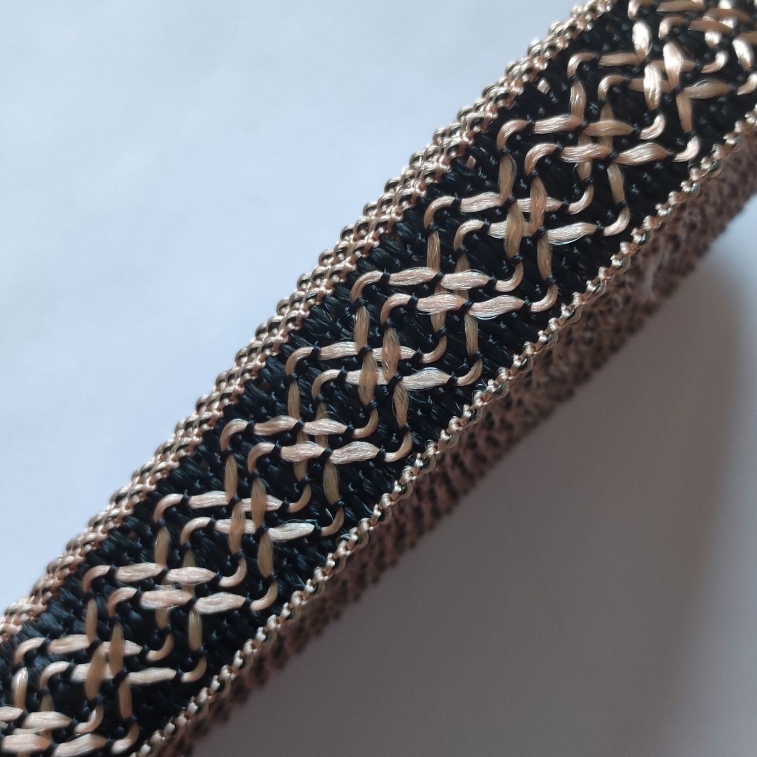 Galon sfifa 1,8cm noir/marron 