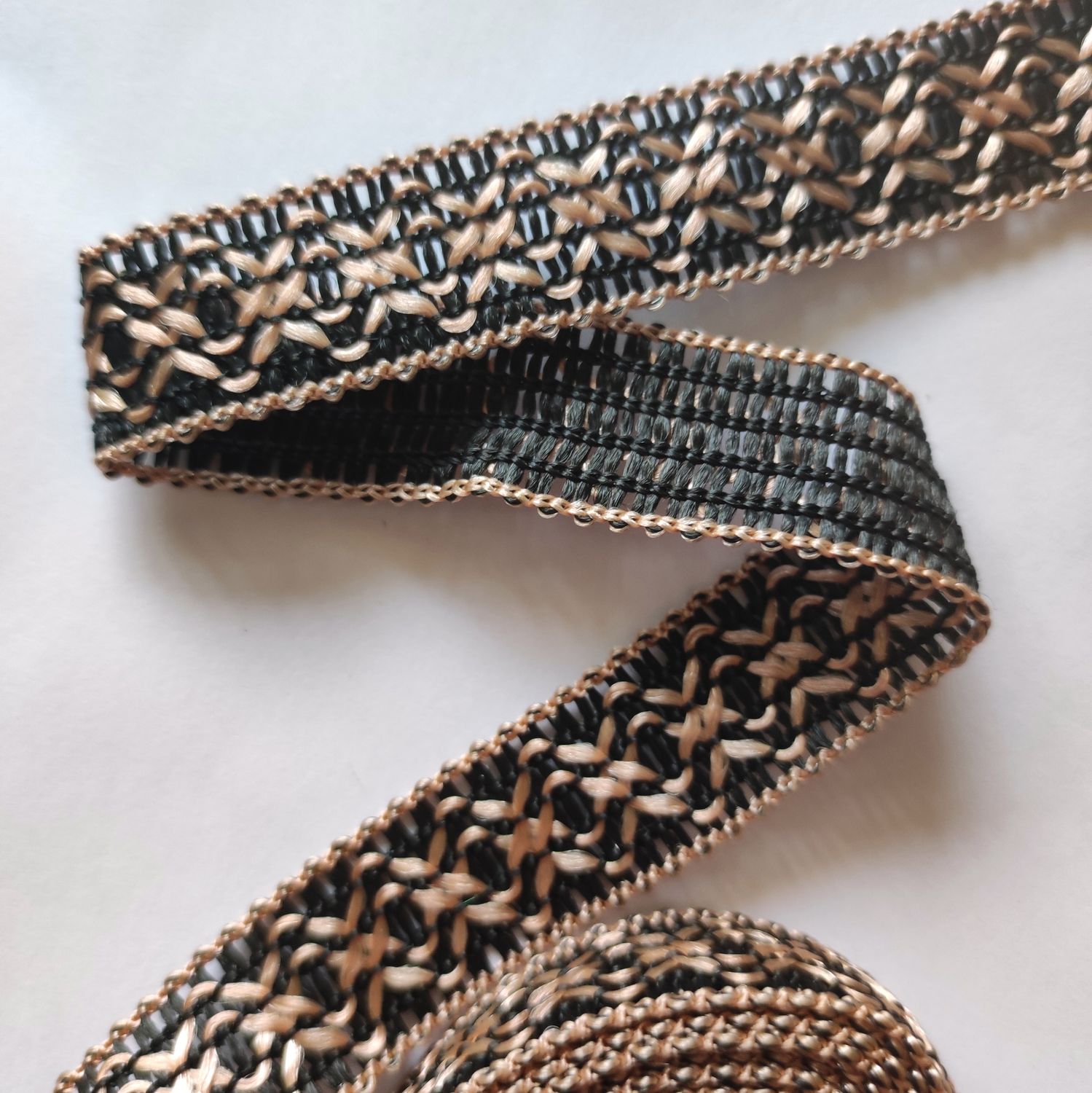 Galon sfifa 1,8cm noir/marron 