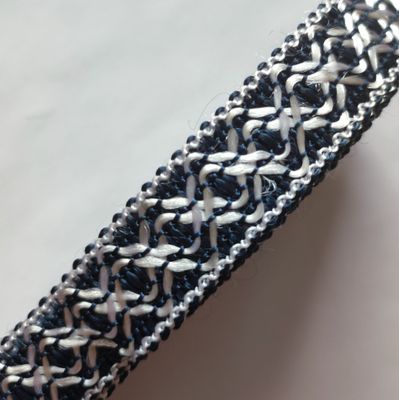 Galon sfifa 1,8cm bleu foncé/blanc 