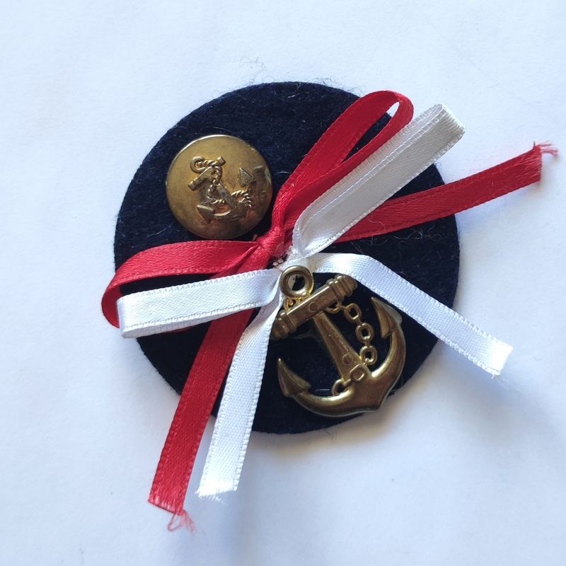 Broche ancre marine 6cm