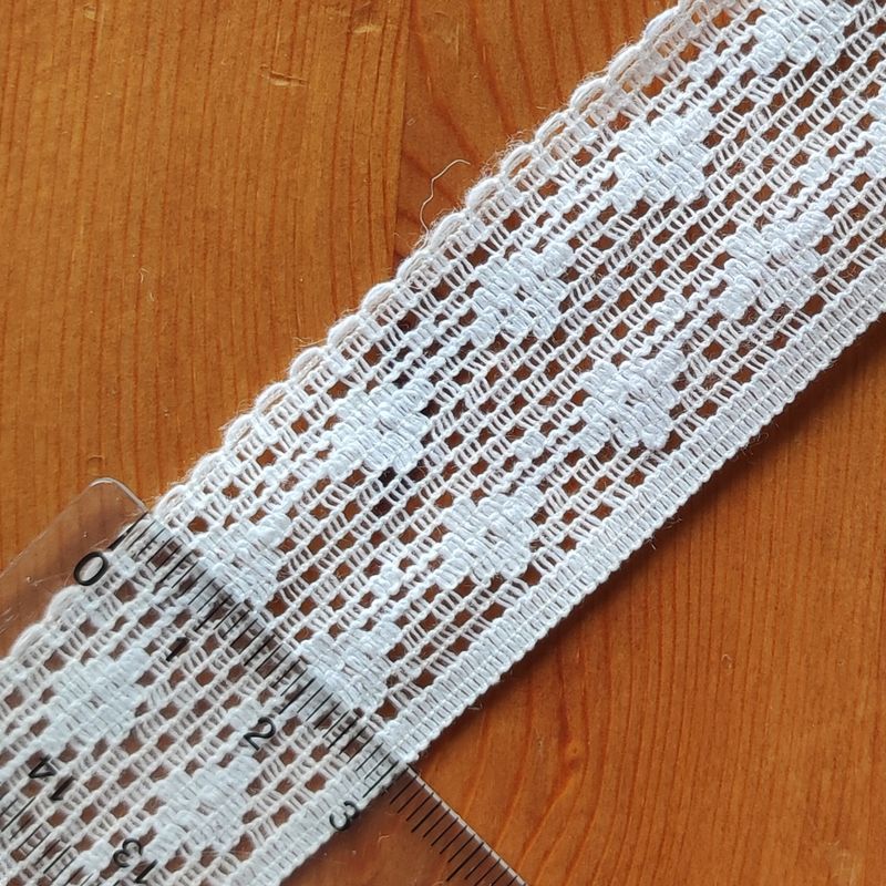 5 mètres dentelle blanche 3,2cm