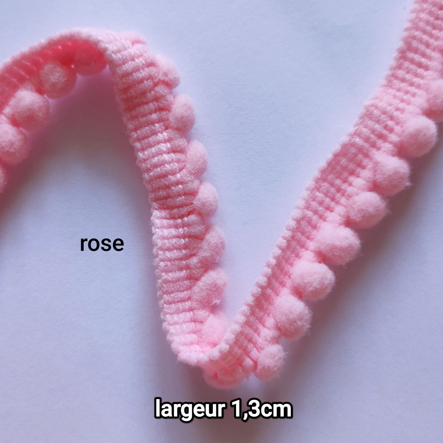 Galon pompons coton 1,3cm / choisissez les couleurs