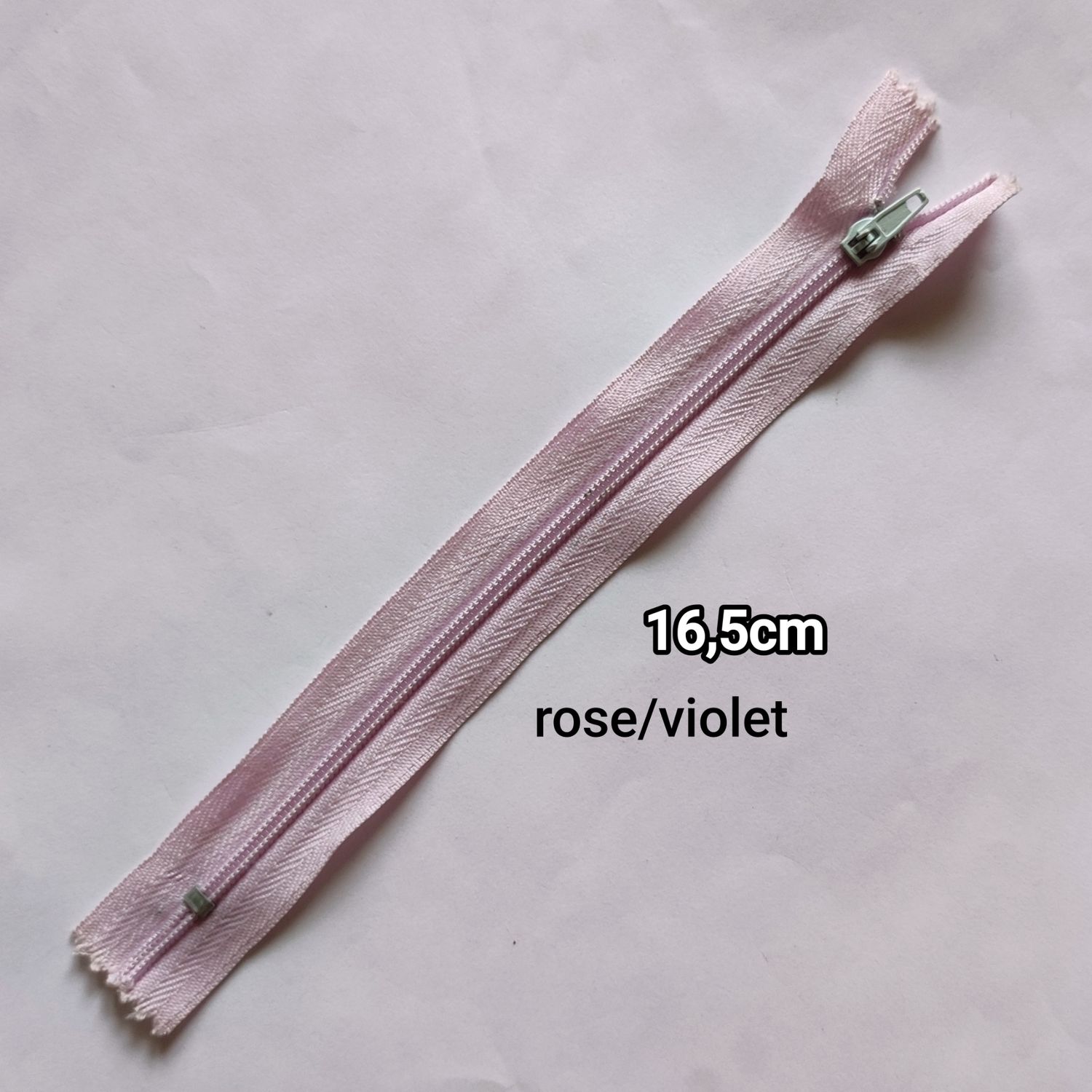 Fermeture zip 16,5 cm #3 rose/violet
