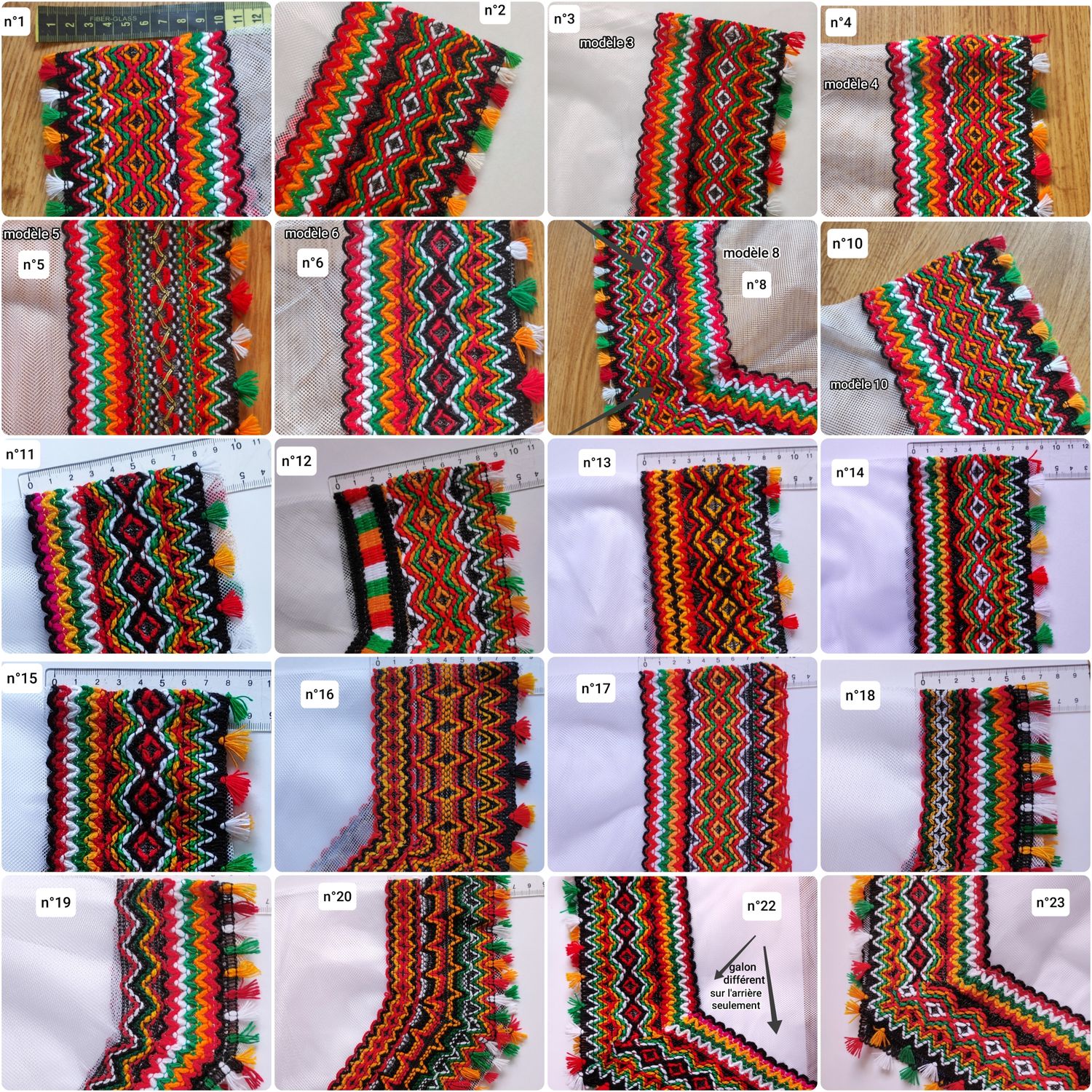 Col pour robe kabyle (choisissez vos modèles)