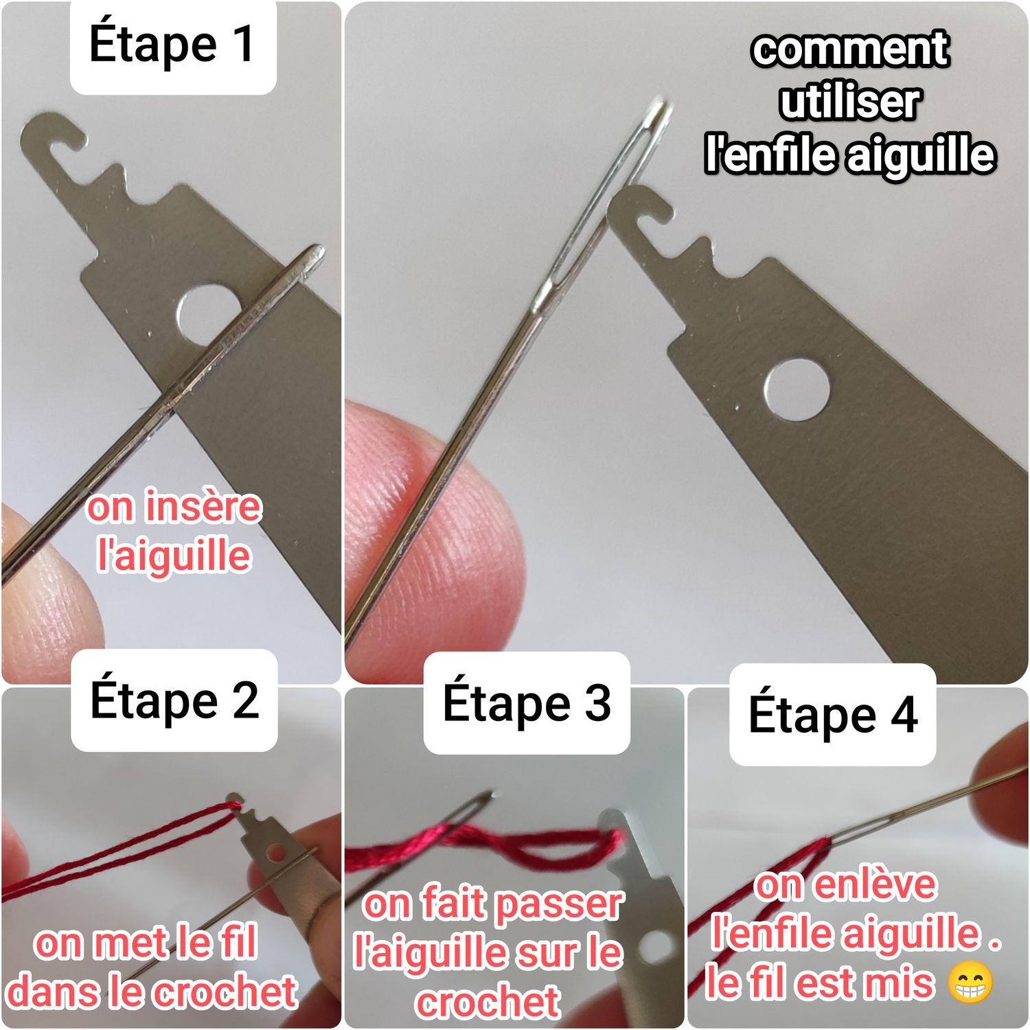 3 enfile aiguille spécial broderie