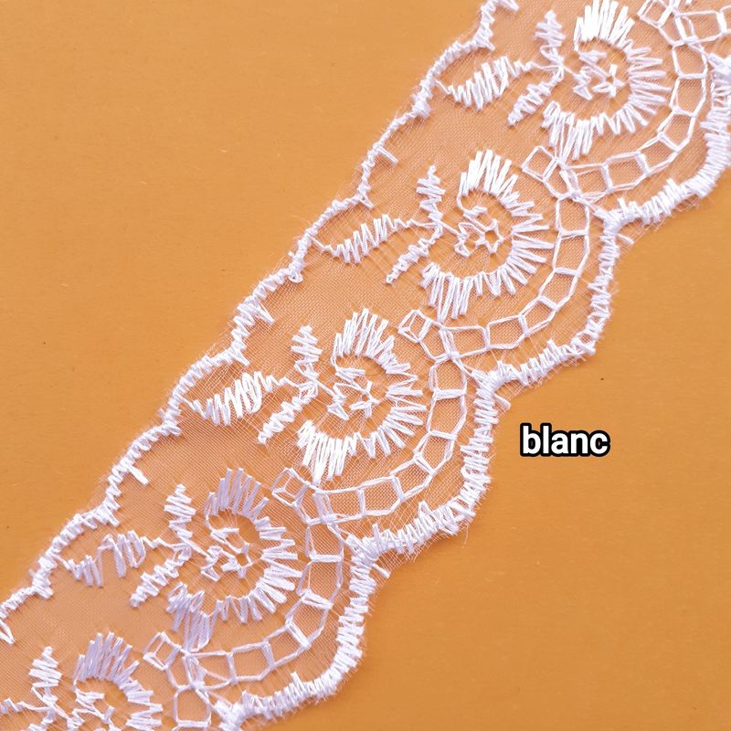 Dentelle organza 4cm/26 couleurs