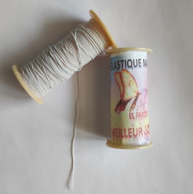 Fil élastique blanc 
