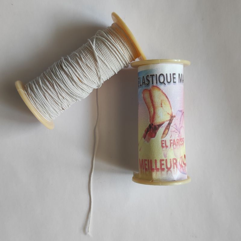 Fil élastique blanc 